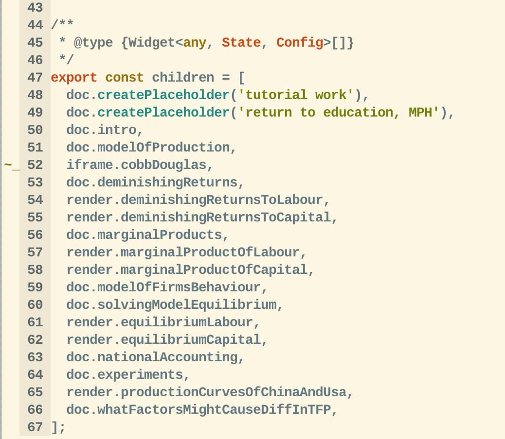 example of widget being installed in app
