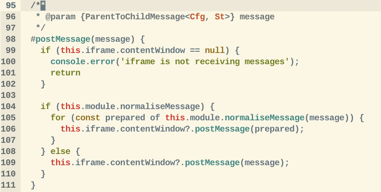 Where postmessage is involved on the iframe